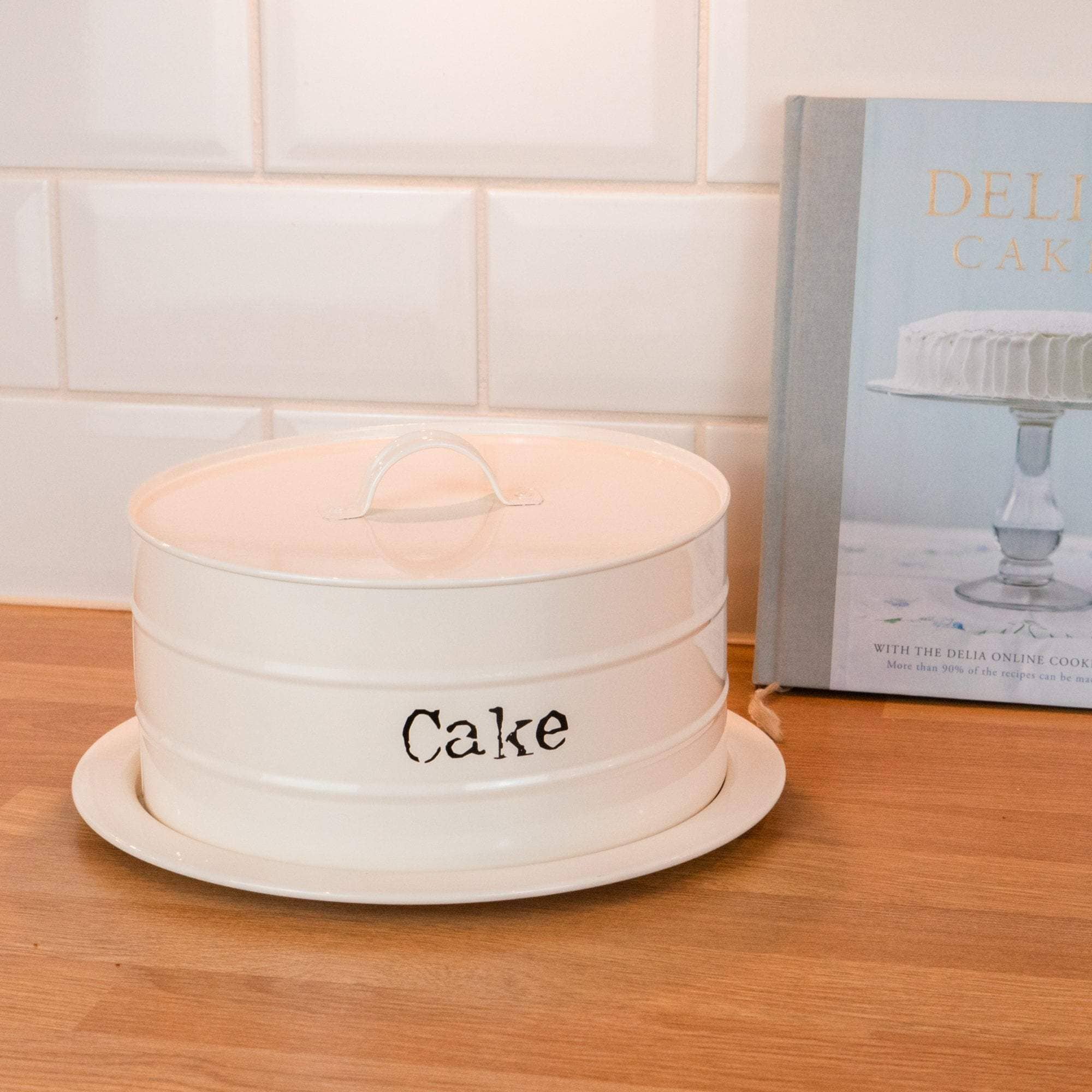 Rinkit Ltd - Wholesale Cake Stand - Harbour Housewares Metal Cake Tin - Cream3