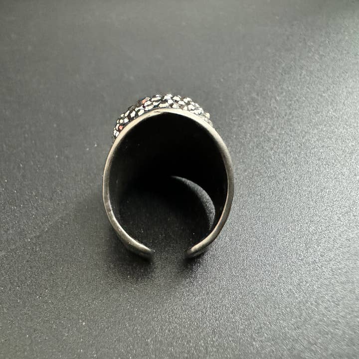 Ole - Vente Bague de cocktail/de cérémonie - Bague en alliage Clover Black Shell 10