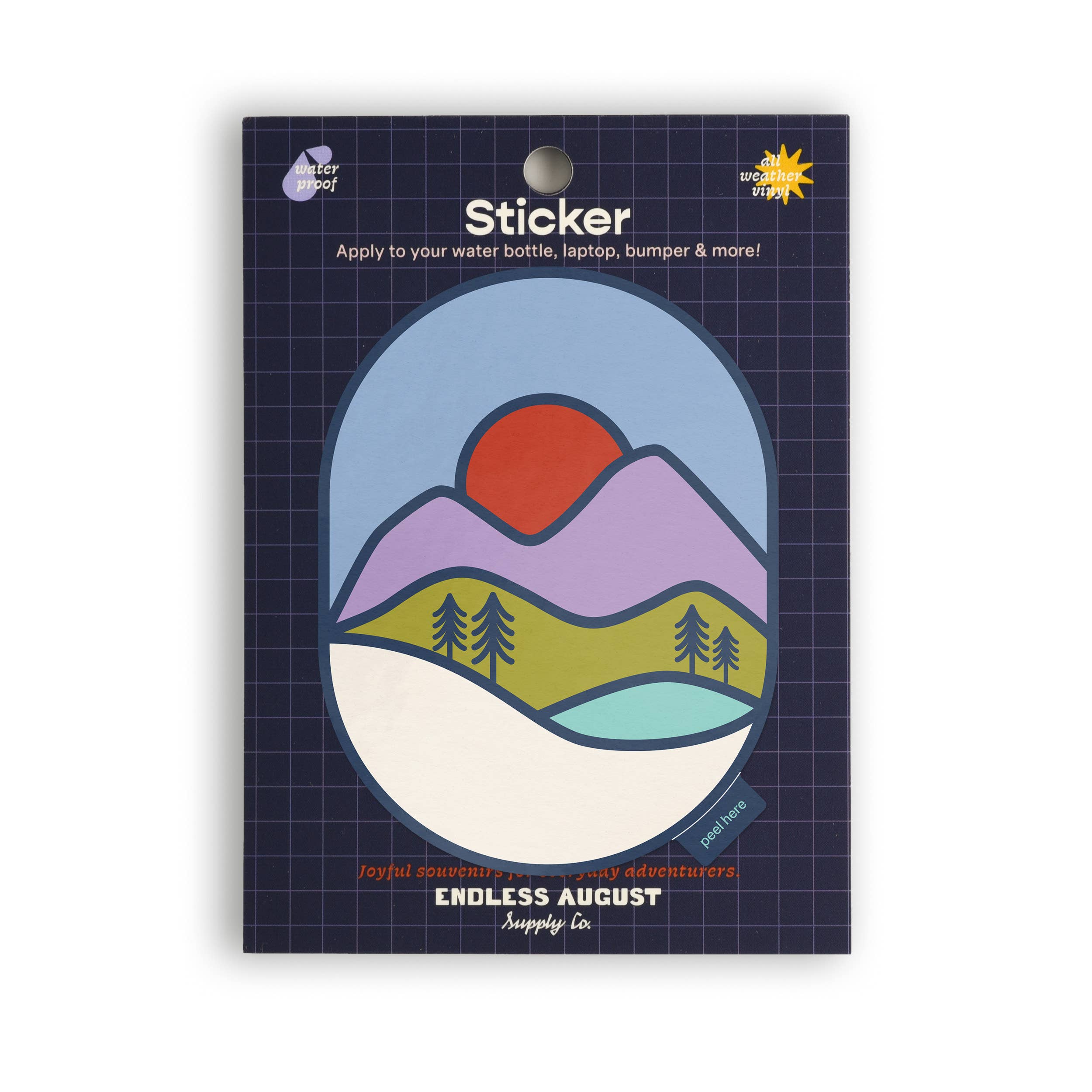 Endless August Supply Co. - Wholesale Sticker - Purple Mountains Large Vinyl Sticker3