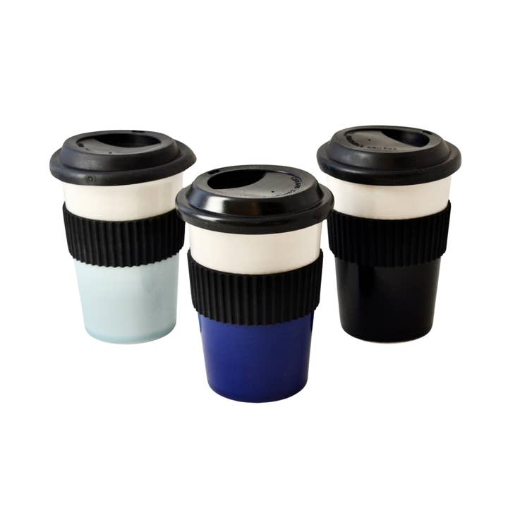 Ecological Travel Mug in Porcelain Ceramic for wholesale by Maia Ming Designs