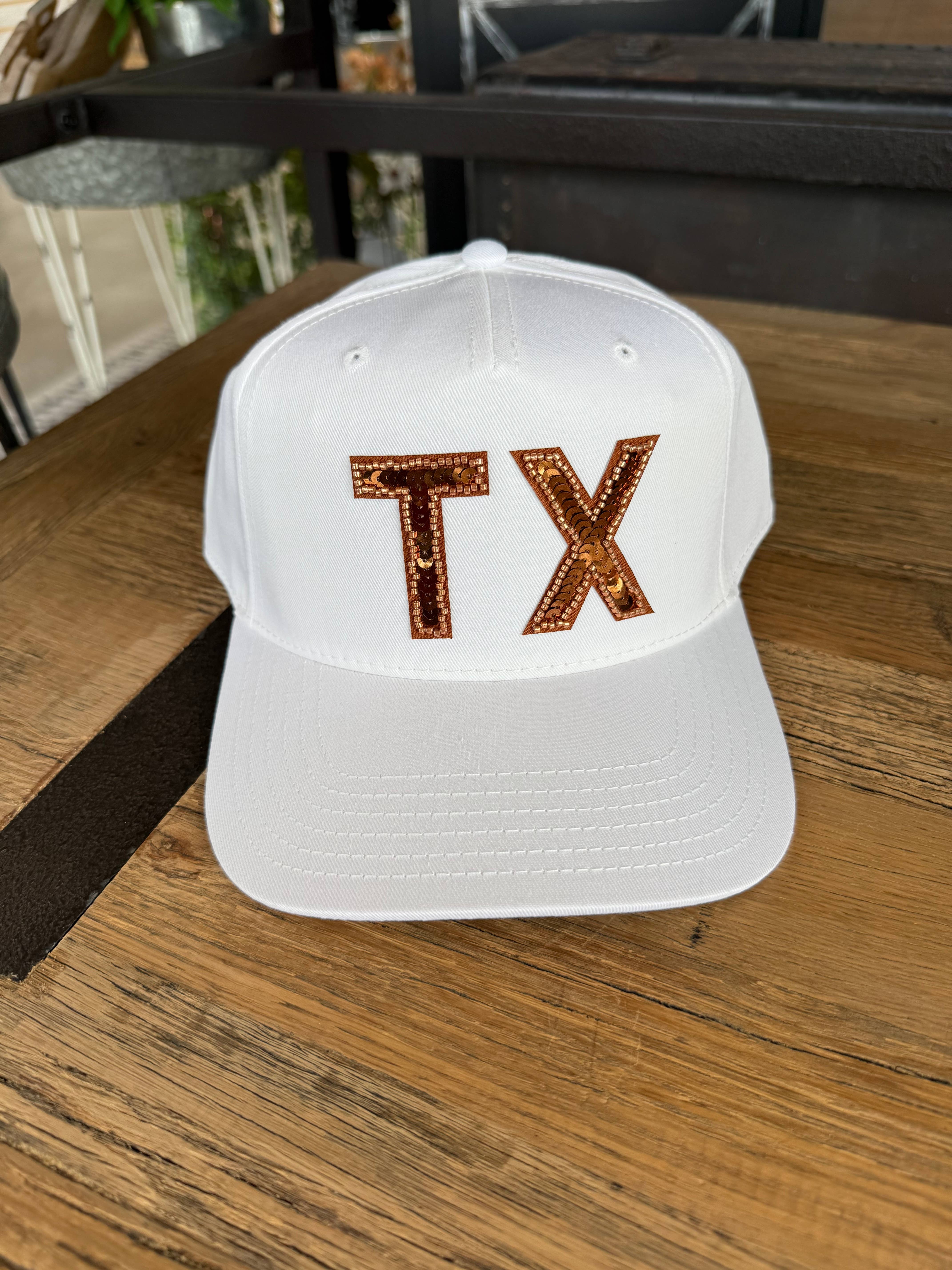 Hart & Lux - Wholesale Trucker Hat - Women's - Texas TX Burnt Orange Sequin Trucker Hat 2