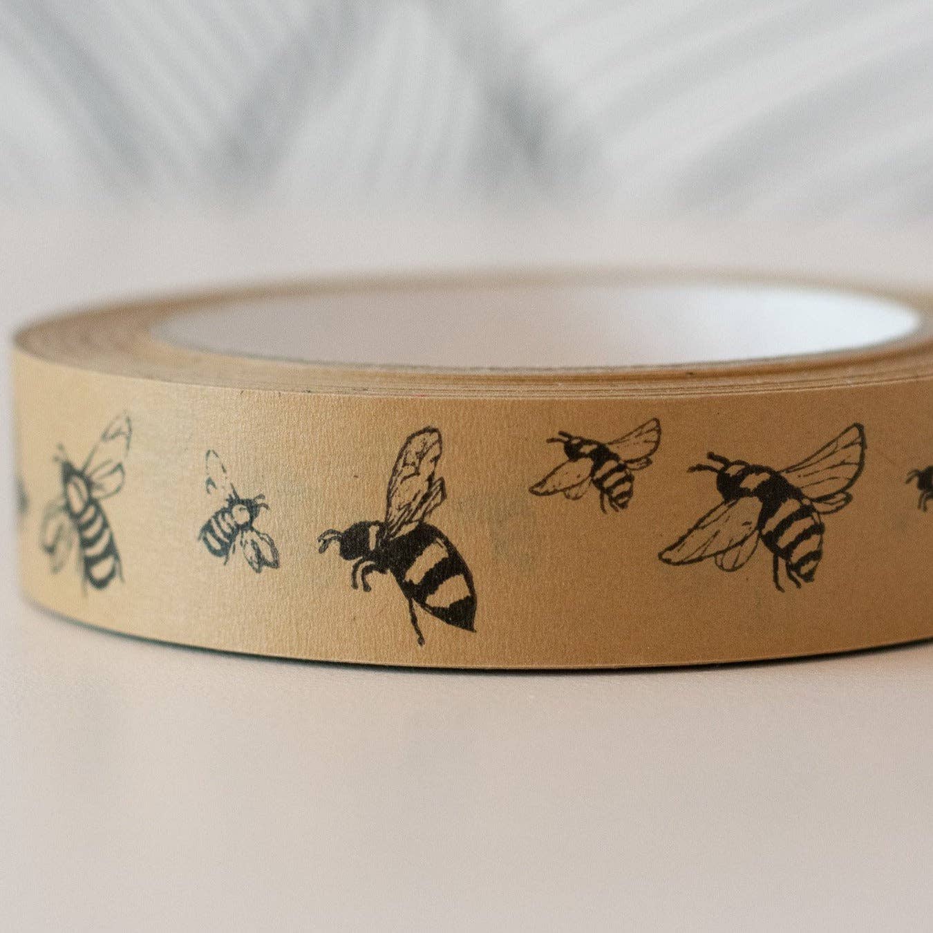 Helen Round - hand printed linen and bamboo wellness - Wholesale Tape - Packing Tape With Bee Design5