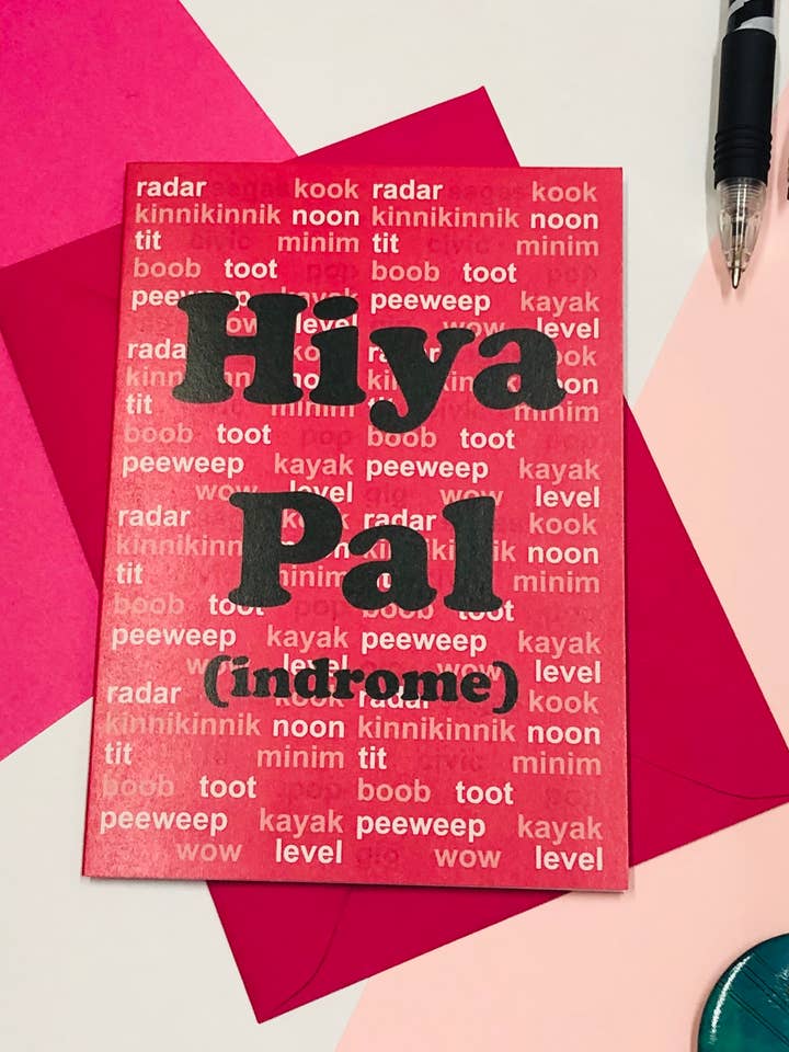 Hiya Pal Greetings Card for wholesale by PaintsPylons
