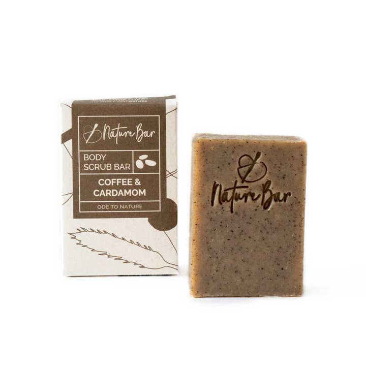 Kaffe- och kardemumskrubb | tvålstång | vegan | 100% naturlig för wholesale av Nature Bar