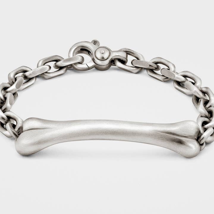 Large Bone Bracelet in Sterling Silver for wholesale by Snake Bones