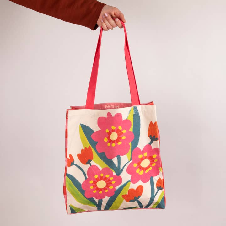 Paper Salad Floral Joy Organic Cotton Tote Bag for wholesale by Penny Kennedy Ltd