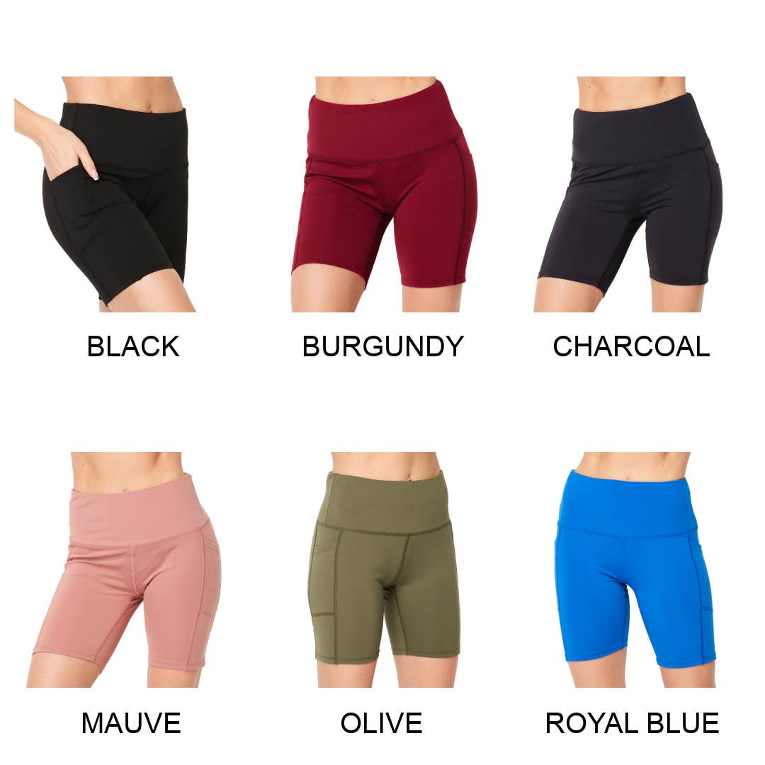 Truly Contagious - Wholesale Athletic Shorts - Women's - Squat Proof High Waist Biker Short | Cell Phone Pocket ( BIK5