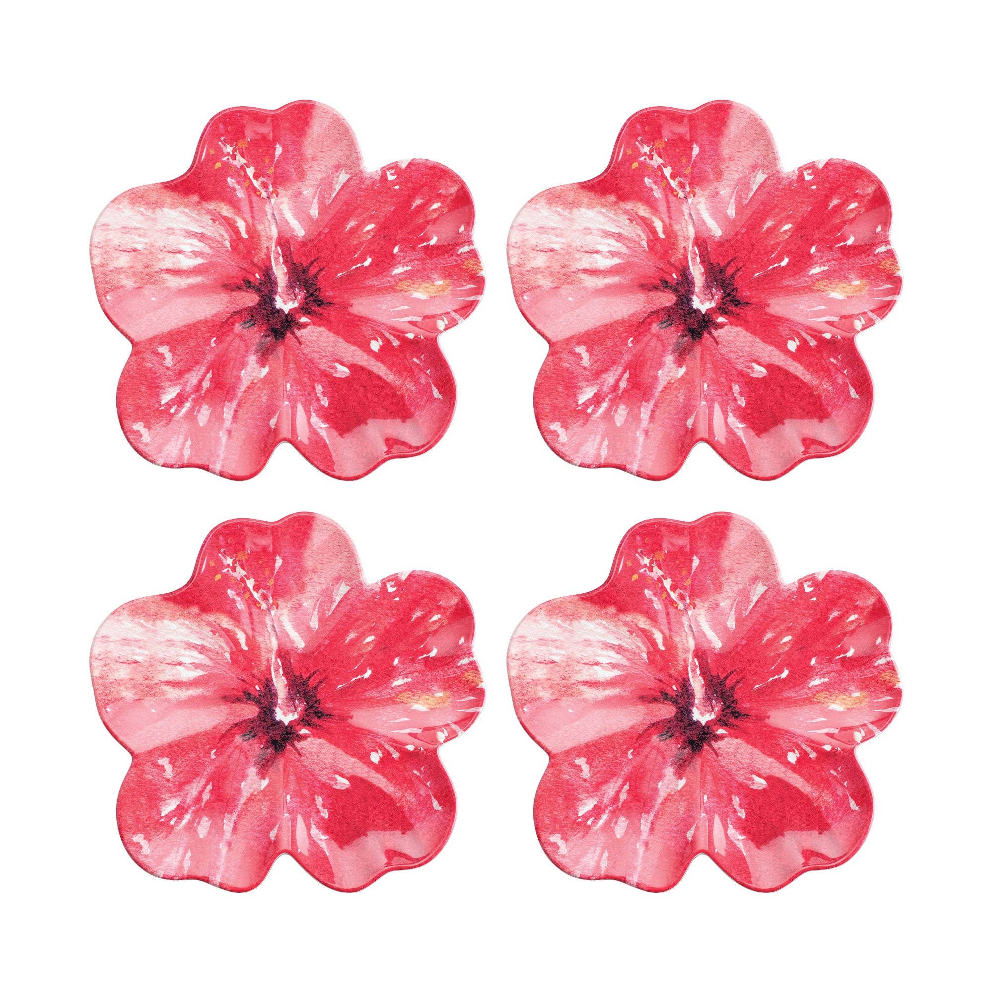 Supreme Housewares - Wholesale Dinner Plate - Hibiscus 8" Melamine Plate1