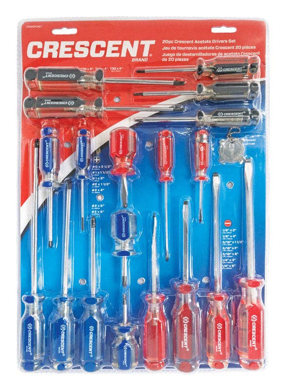 Everyday Supply Co - Wholesale Handy Tool - CRESCENT - Crescent Assorted Screwdriver Set 20 pc