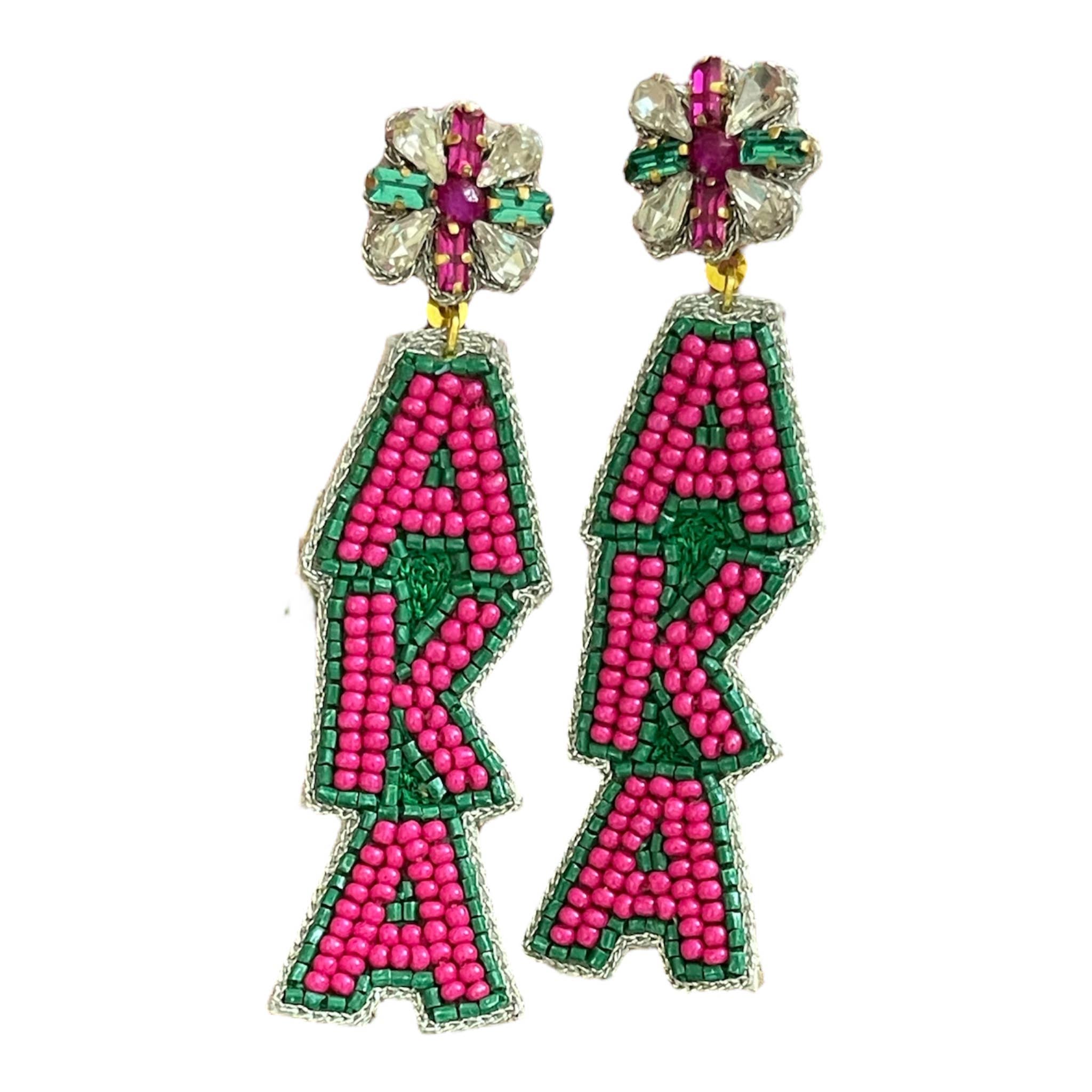 Mon Belle Amie - Vendita all'ingrosso Orecchini pendenti - Orecchini con perline AKA Alpha Kappa Alpha1