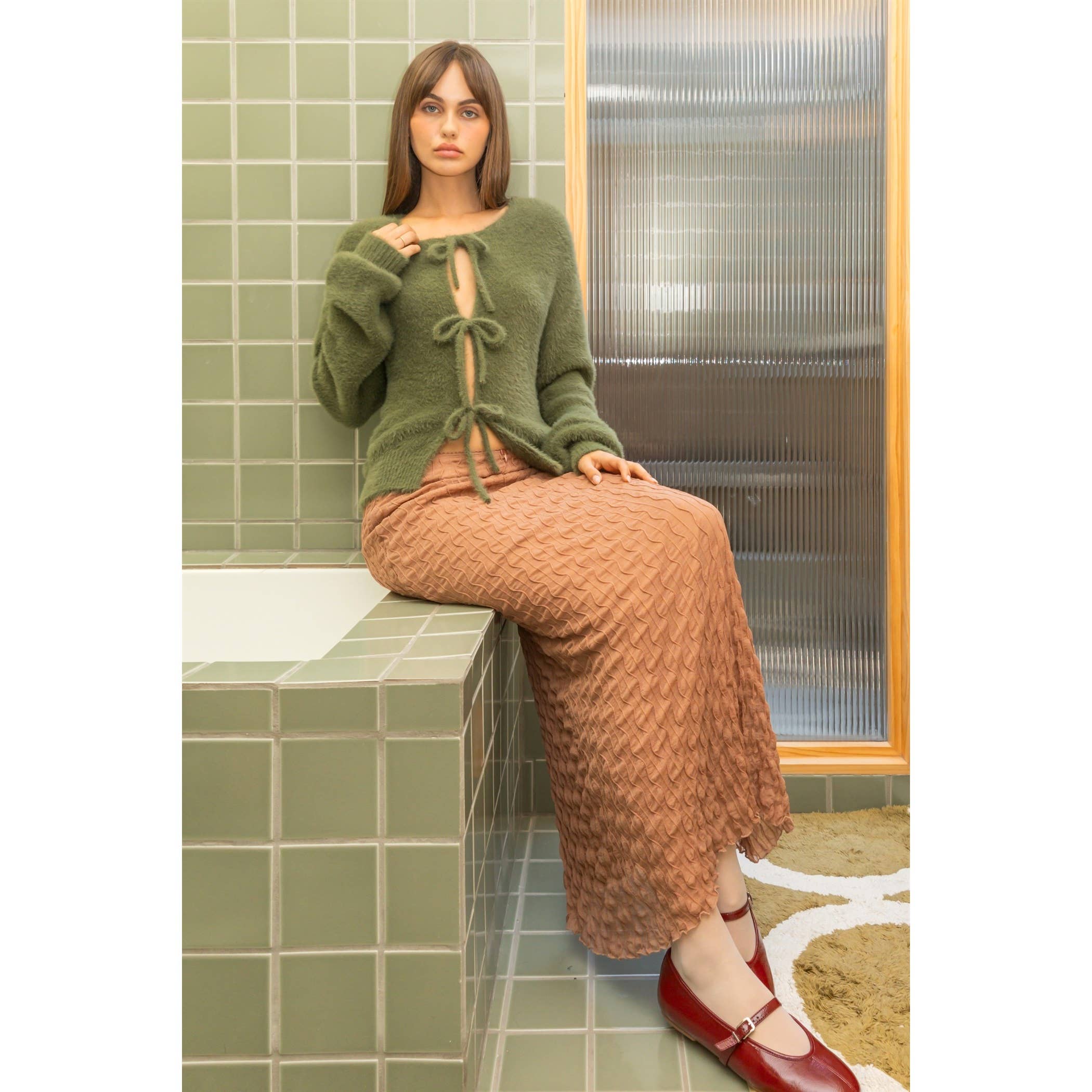 HYFVE - Wholesale Cardigan - Women's - Fuzzy Sweater With Unique Front Ties18