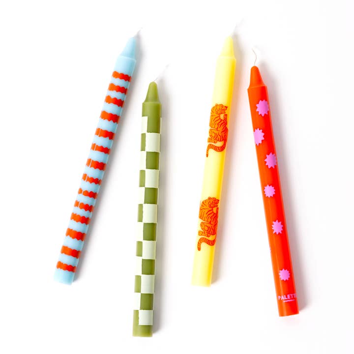 Gifts Design Dinner candles - Set of 4 - Colour Me Cool for wholesale by Palette Amsterdam