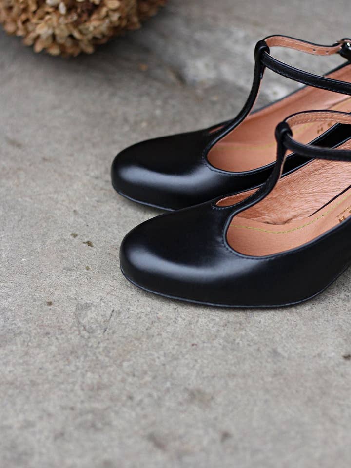 MIUMMASH DAMIAN TOMZIK - Wholesale Low Heels - Women's - Handmade Leather heels (5.5 cm) - Astrid - Black 35-42 8