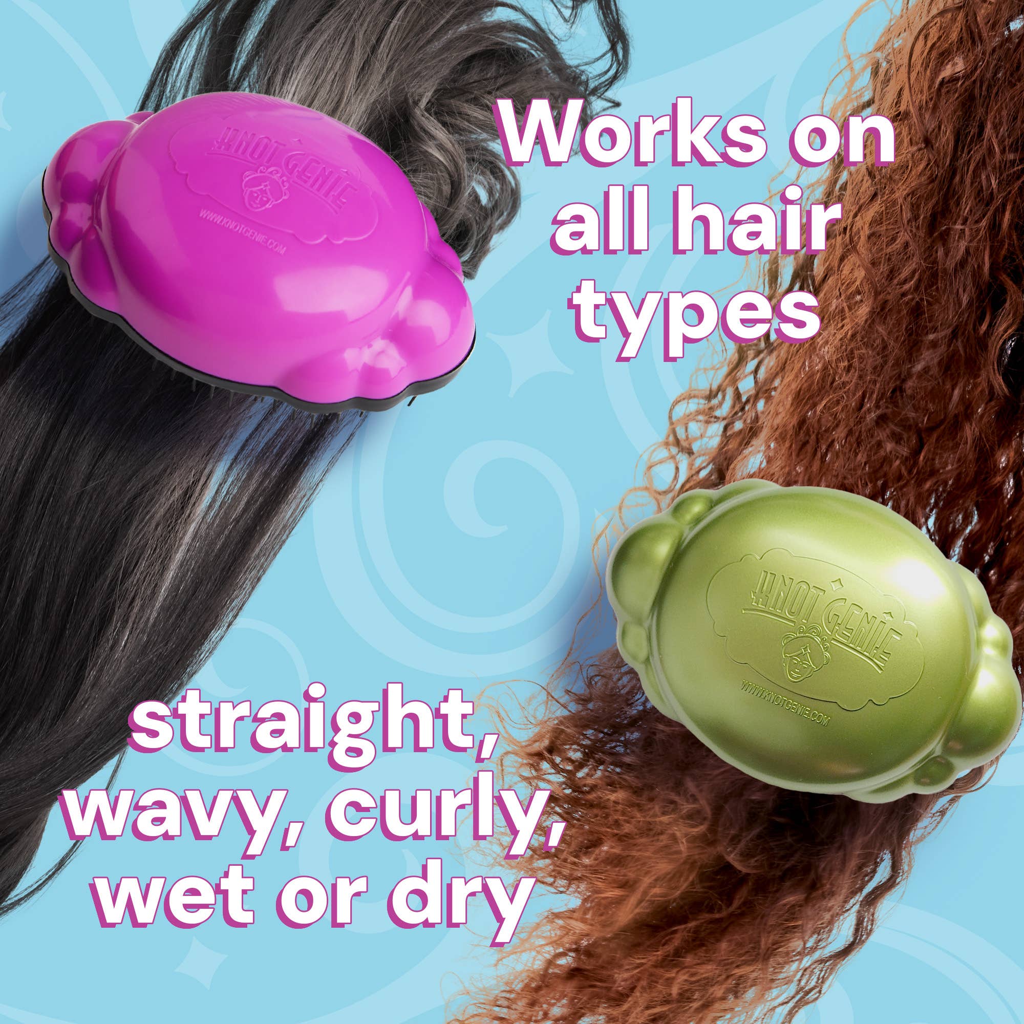 Knot Genie - Wholesale Hair Brush/Comb - Kids & Baby - Knot Genie 9 Piece Teeny Genie Display5