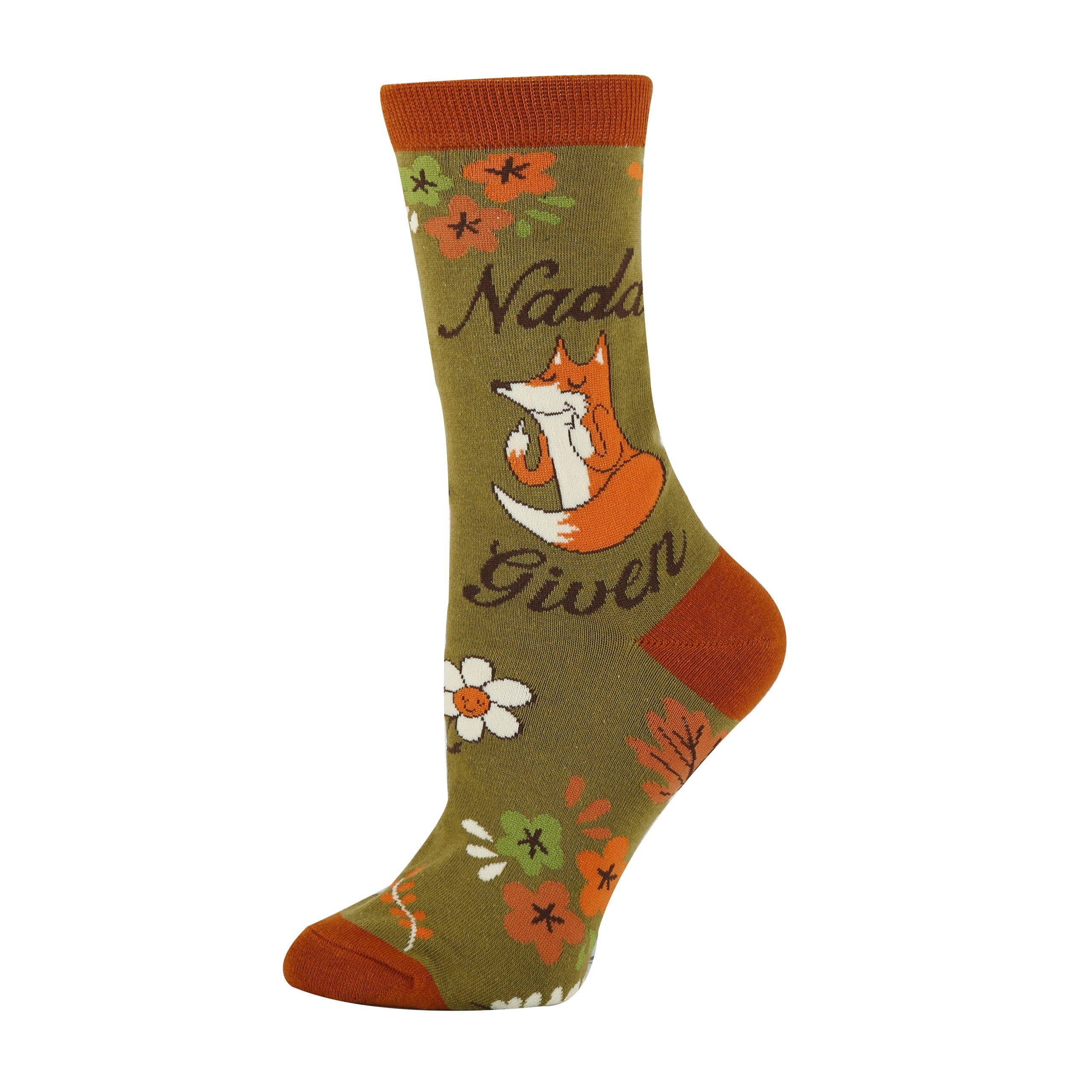 Oooh Yeah/Sock It Up/Oooh Geez Slippers - Wholesale Socks - Women's - Nada Fox Given | Women's Funny Novelty Crew Socks2