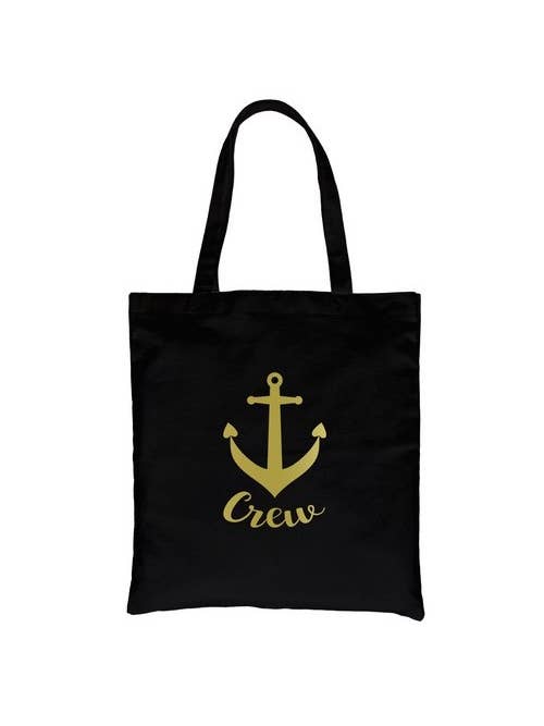 Crew Anchor Gold Vinyl Canvas Bag for wholesale by 365 In Love