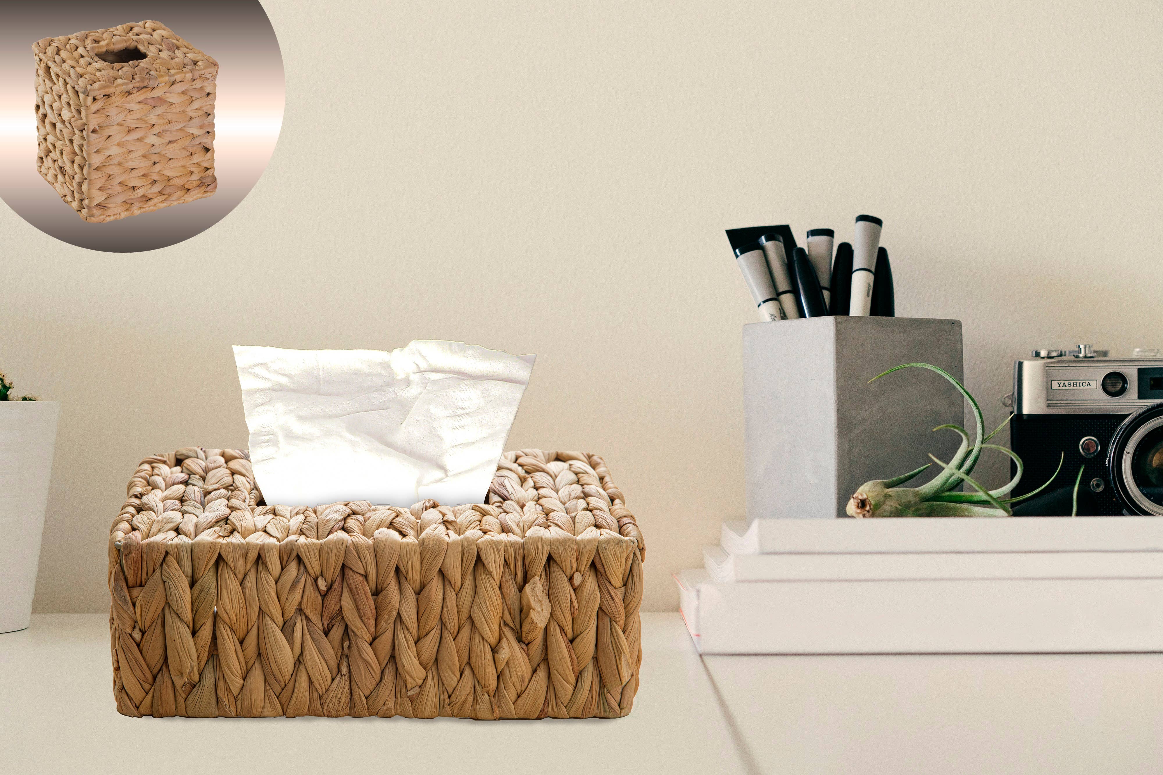 Quickway Imports - Wholesale Tissue Box - Wicker Tissue Box Cover, Size of a Kleenex Tissue Box4