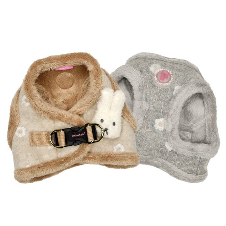 PINKAHOLIC LIDIA VEST DOG HARNESS FLORAL W/ PLUSH BEAR for wholesale by Puppia International Inc.