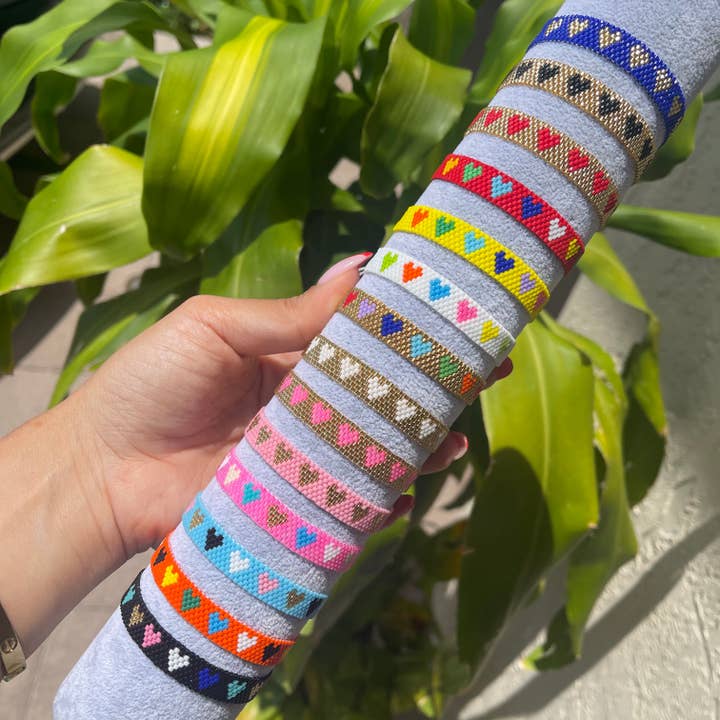 Multi hjärta pärlstav armband för wholesale av E ACCESORIES JEWERLY