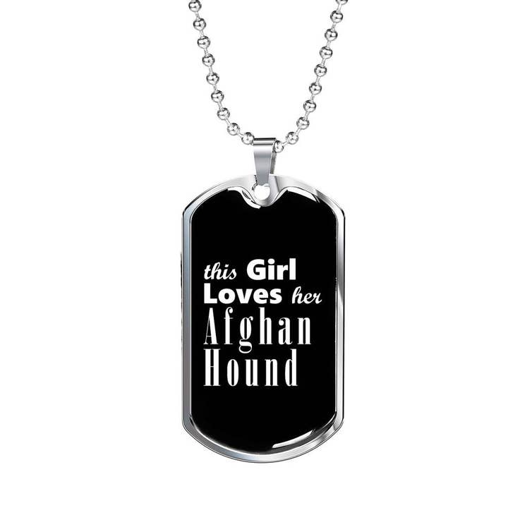 Afghan Hound v2 - Luxury Dog Tag Necklace for wholesale by Unique Gifts Store