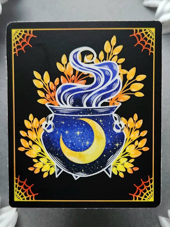 Pegatina Mate de 2,5x3 pulgadas de Caldera de Galaxia Azul para venta al por mayor de Suzen's Art Shop