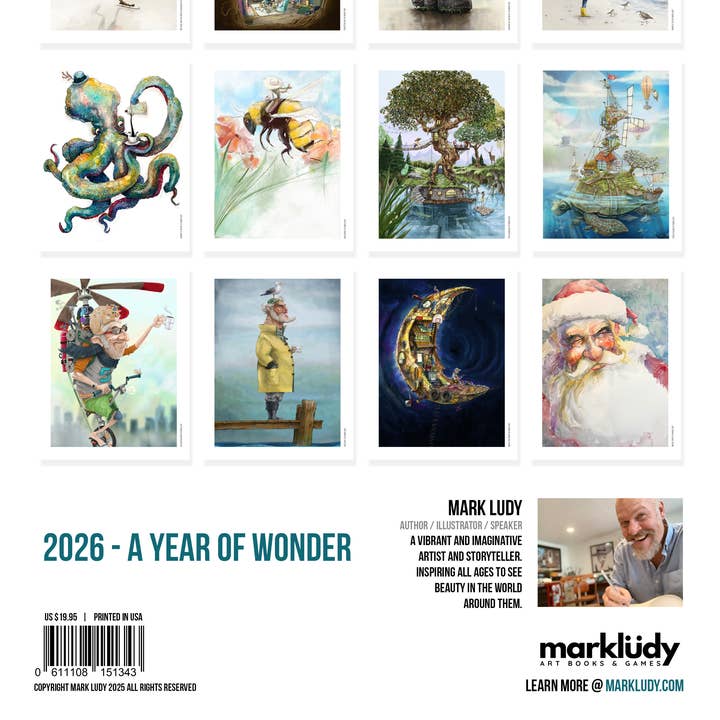 Mark Ludy Art Books & Games - Wholesale Calendar - 2026 Calendar | A Year of Wonder4