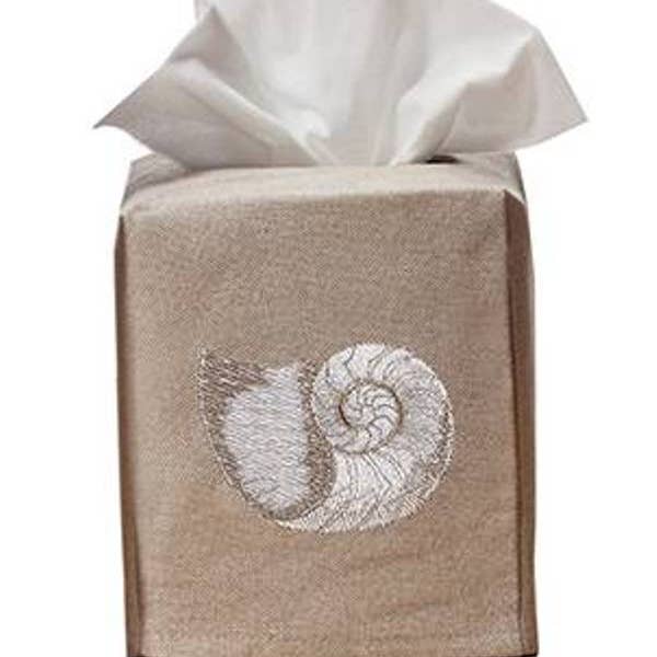 Jacaranda Living – Engroshandel Tissueboks – Kleenexboksbetræk, Pearl Nautilus (Beige)