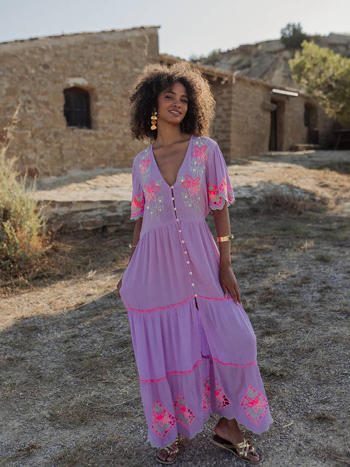 NUSA DUA PINK LONG DRESS for wholesale by Piti Cuiti