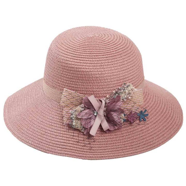 Sra's hat with elegant ornament for wholesale by Creaciones Meng
