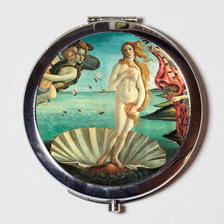 Birth of Venus Compact Mirror - Sandro Boticelli Renaissance Fine Art Venus - Make Up Pocket Mirror for Cosmetics for wholesale by FringePop
