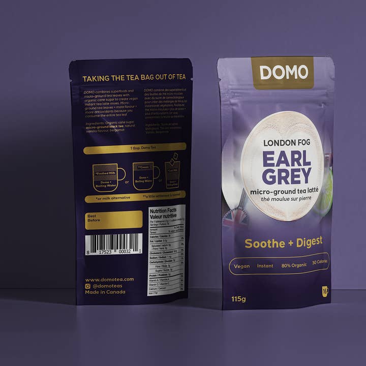 DOMO Earl Grey London Fog | Micro-ground Tea/Latte (115g) for wholesale by Domo Tea