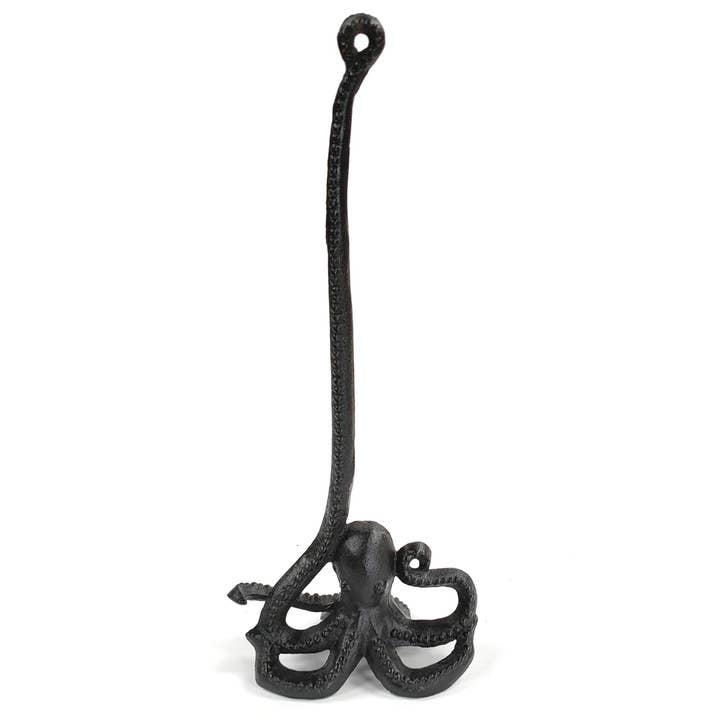 Black Ginger β wholesale Toilet paper holder β Cast Iron Kitchen / Loo Roll Holder - Octopus2