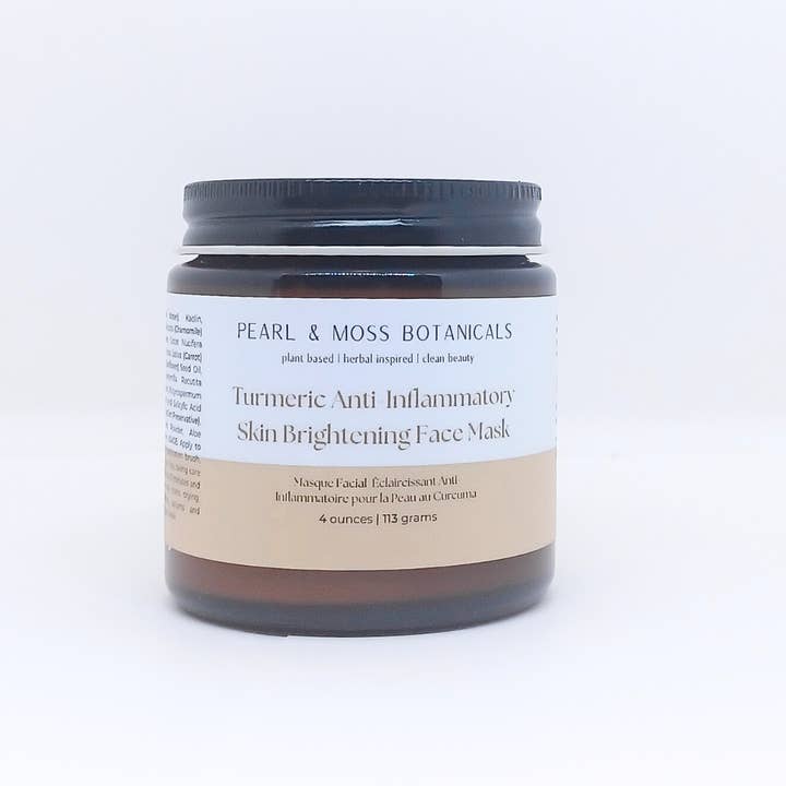 Pearl & Moss Botanicals Inc. - Wholesale Skincare Face Mask - Turmeric Anti-Inflammatory Skin Brightening Face Mask1
