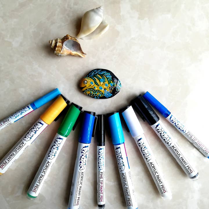 Pintar Art Supply - Wholesale Marker - Pintar 14 Pack Fine Point Acrylic Paint Pens with 0.7mm Tip