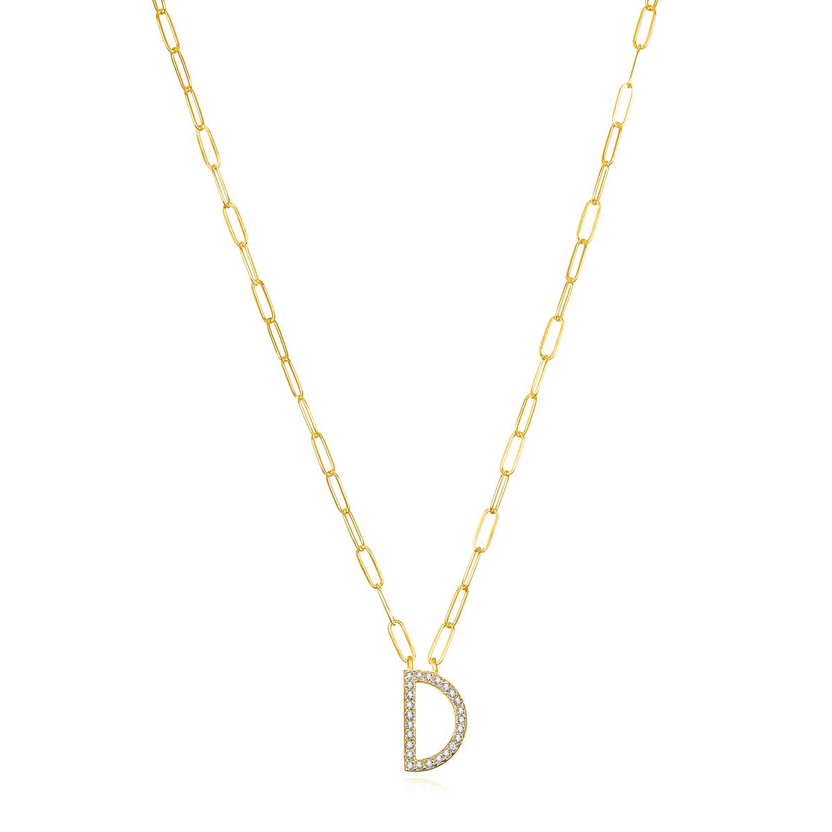 Amelia Rose Jewelry - Wholesale Pendant/Charm Necklace - Grand Diamond Initial Necklaces-All Letters Gold11