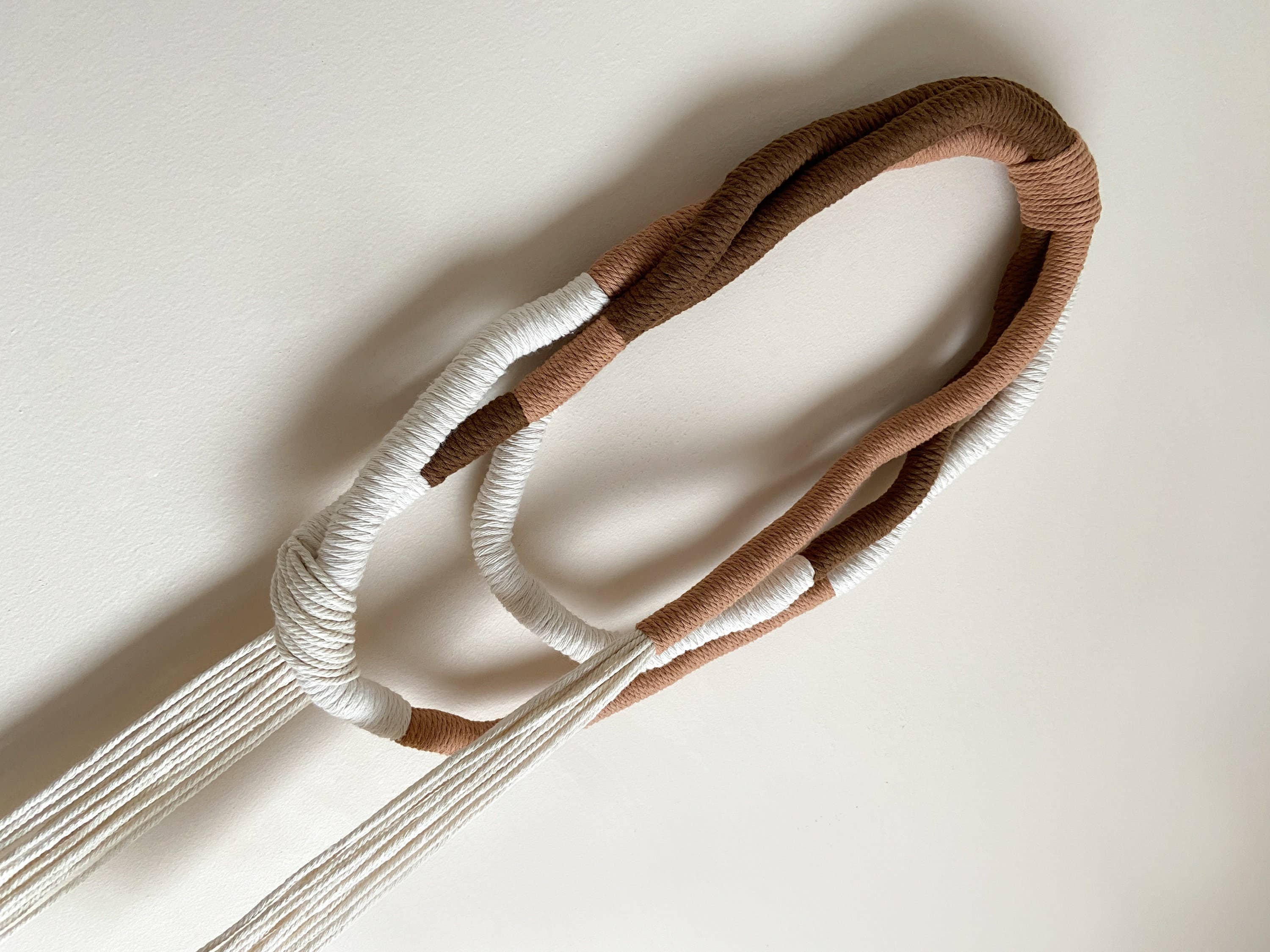 OLFFE - Wholesale Decorative Tassel/Wall Drop - Large Neutral Wrapped Wall Hanging3