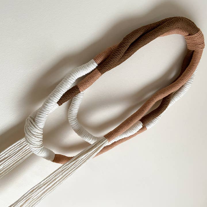 OLFFE - Wholesale Decorative Tassel/Wall Drop - Large Neutral Wrapped Wall Hanging3