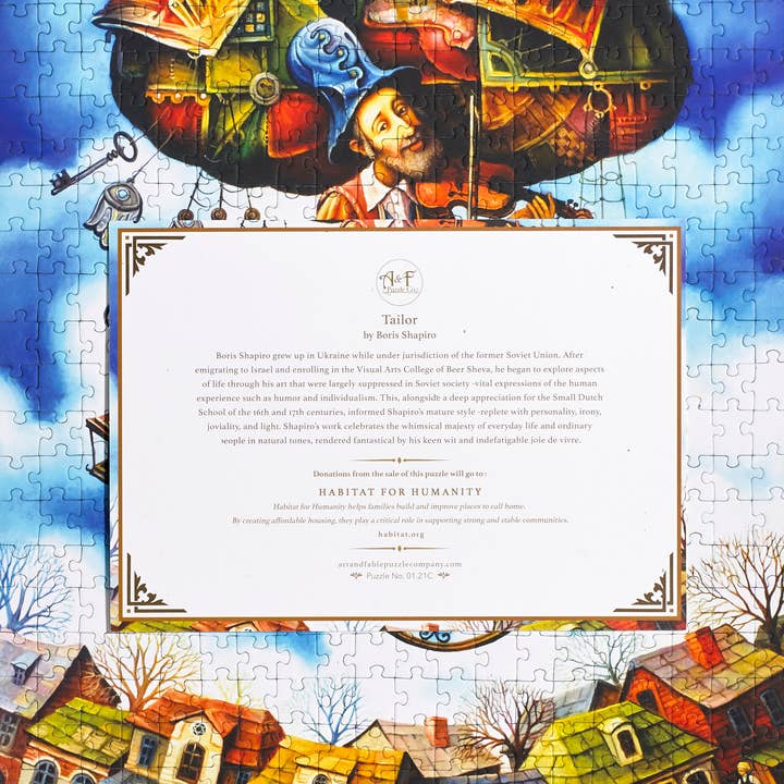 Art & Fable Puzzle Company, LLC - Vente Puzzle – adulte - Casse-tête Tailor ; 500 pièces au toucher velours2