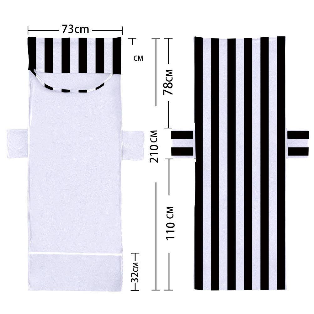 pinkblu02 – Engroshandel Strandhåndklæde – Mode Casual Stribet Geometriske Strandhåndklæder6