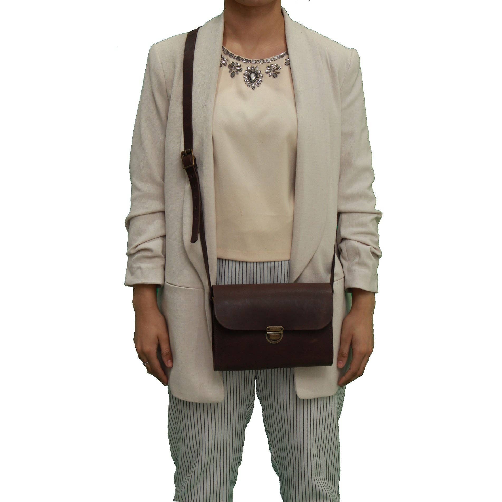 Ranger Brown Leather Satchel - Leilani for wholesale on Faire5