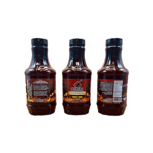 Sweet BBQ Sauce 18oz-Plastic Bottle-Thick Rich Flavor for wholesale by Butcher BBQ Inc