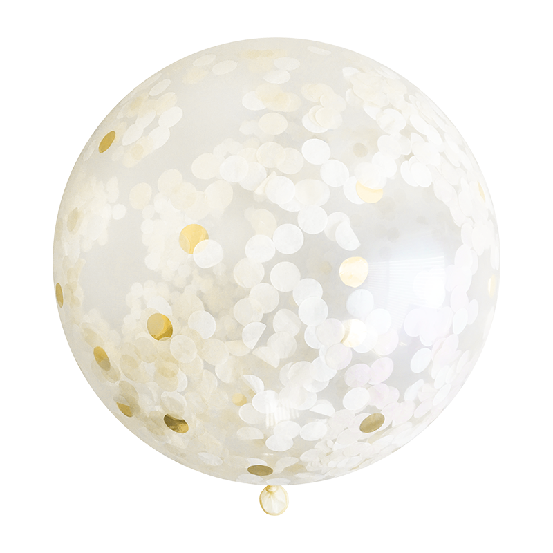 Paperboy - Vente Ballon - Ballon Jumbo Confetti - Champagne0