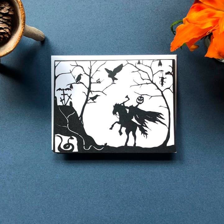 Squirrel Tacos Papercuts - Wholesale Halloween Card - Greeting Card - Halloween -Headless Horseman card1