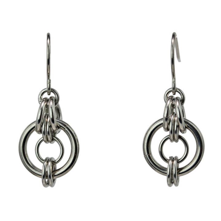 Stainless Steel Bull's Eye Earring - Short for wholesale by Rebeca Mojica Jewelry