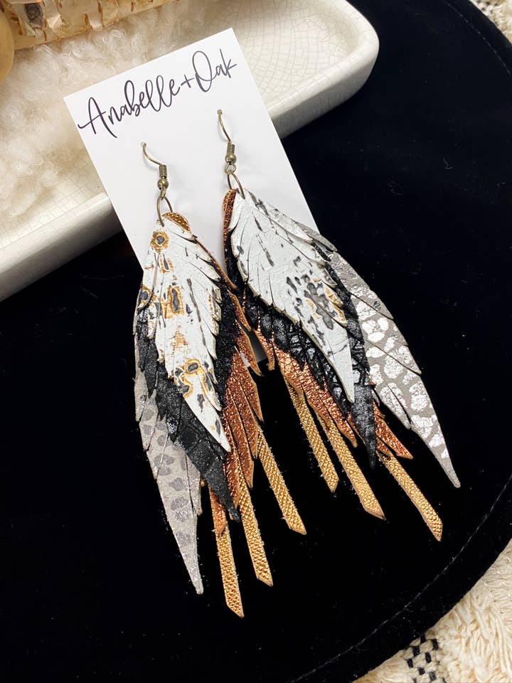 Bronze & Gunmetal Feathers for wholesale by Anabelle+Oak