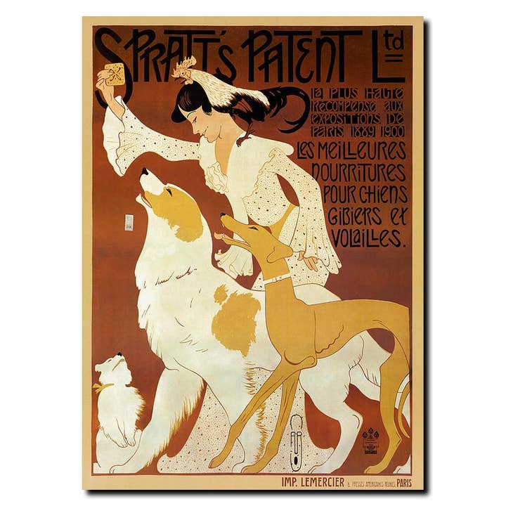 Ready2hangart, Inc. – wholesale Art print – Vintage Spratts Patenet Ltd. by Auguste Roobille Wrapped Canvas Art