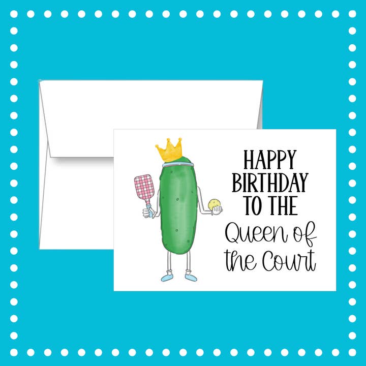 Pickleball Birthday Card (Queen of the Court) for wholesale by Note Worthy Paper Place