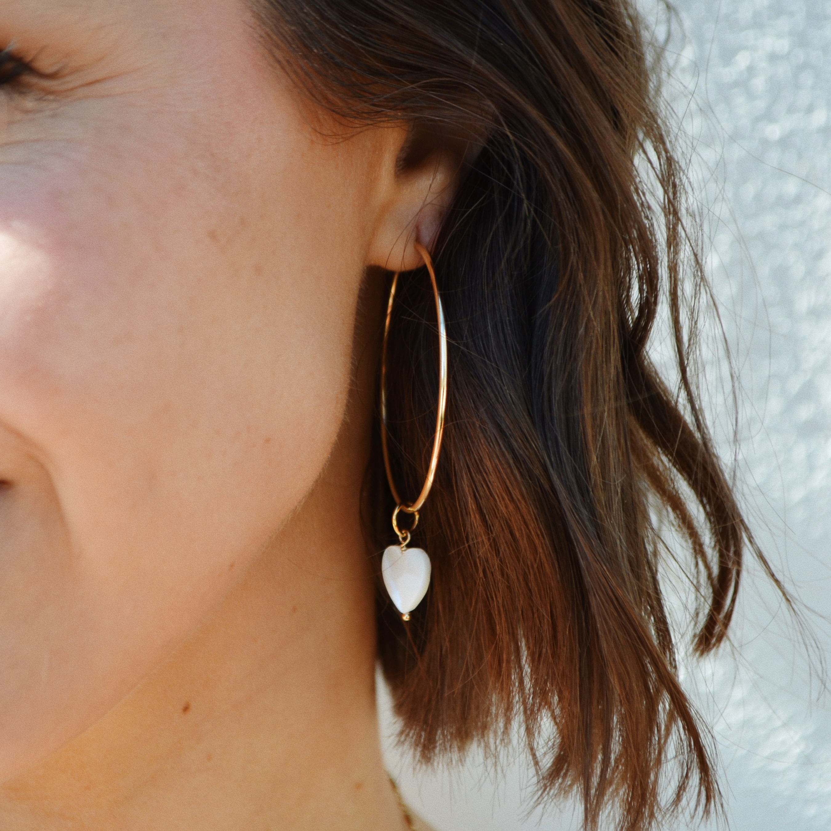 Anna Janelle Jewelry - Wholesale Individual Charm/Pendant - Pearly Heart Drop2