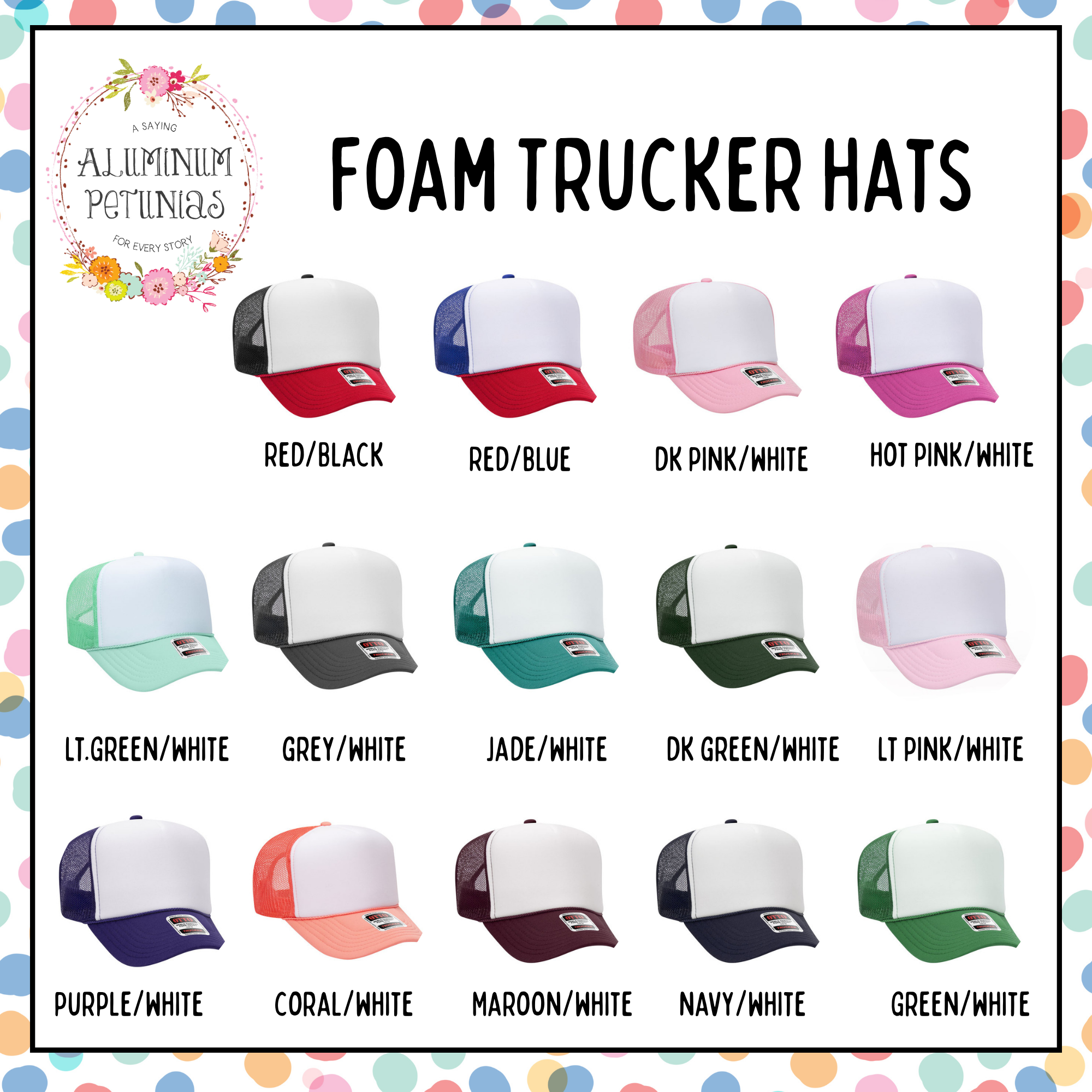 Aluminum Petunias - Wholesale Trucker Hat - Women's - Raising My Husband is Exhausting Embroidered Foam Hat 3