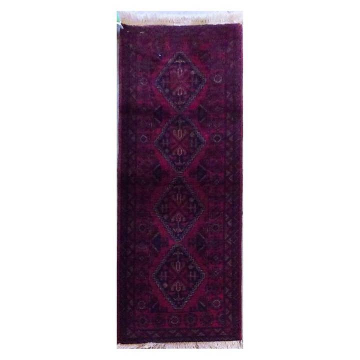 Afghansk håndknyttet tæppe lavet med naturlig uld og bomuld fra Kabul 5'1 „X 1'9" Abc4272 for engroshandel hos Pandora rugs